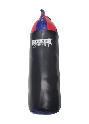 Груша боксерская boxer малый шлем-0,75 кожа черная