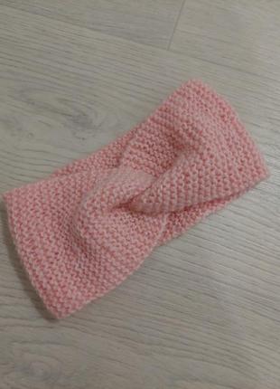 Новая нежная теплая повязка на голову