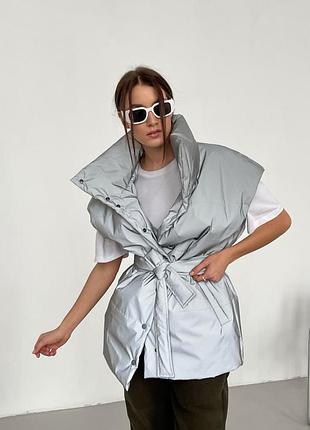 Стильний светоотражающий  жилет