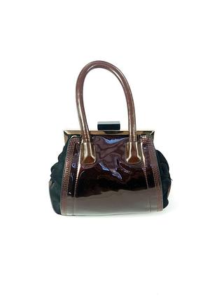 Небольшая лаковая сумочка velina fabbiano