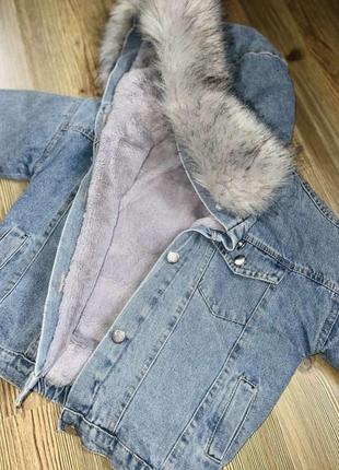Куртка весенняя джинсовая для девочки4 фото