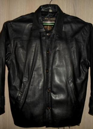 Куртка кожаная real leather размер 54