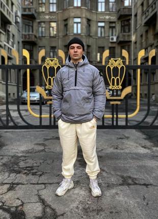 Анорак stone island сірий / куртка стон айленд