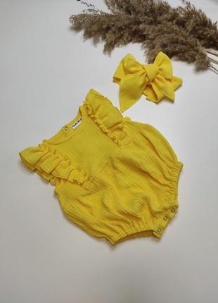 Муслиновый боди для детей. одежда для новорожденных.3 фото