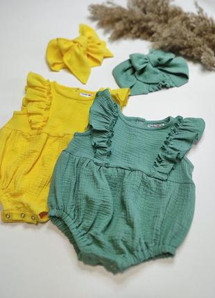 Муслиновый боди для детей. одежда для новорожденных.7 фото