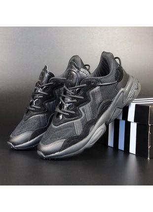 Кроссовки мужские adidas ozweego черные / кросівки чоловічі адидас адідас чорні кроссы