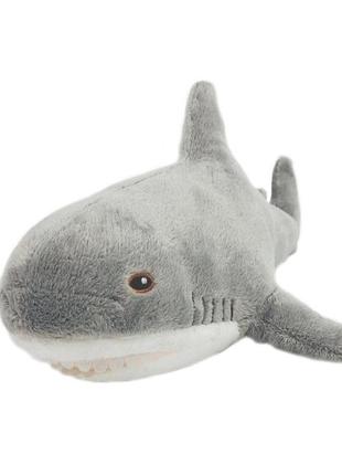 М'яка іграшка акула 60 см сіра4 фото