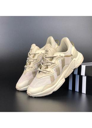 Кроссовки мужские adidas ozweego бежевые / кросівки чоловічі адидас адідас бежеві кроссы