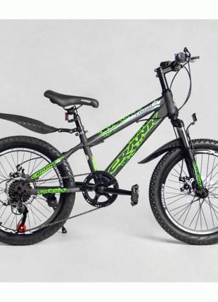 Спортивний велосипед corso crank на 20 дюймів, 20704 зелений