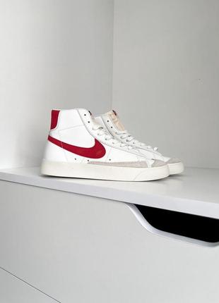 Женские высокие кожаные кеды,кроссовки nike blazer #найк2 фото