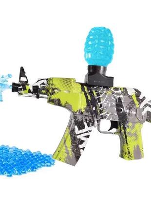 Автомат акм-47 акумуляторний, стріляє кульками орбіз + 100 000 пульок