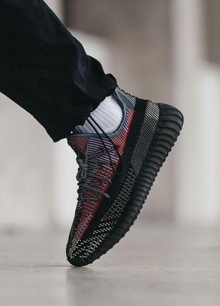 Кроссовки текстильные рефлективные adidas yeezy boost 350 v2, легкие летние кроссовки