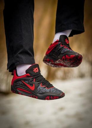 Мужские кроссовки nike kd 15 black university red #найк1 фото