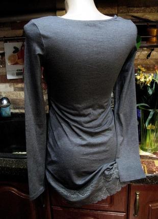 Tezenis (италия) трикотажное платье с кружевом5 фото