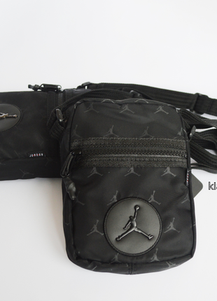 Месенджер black logo nike air jordan сумка бананка