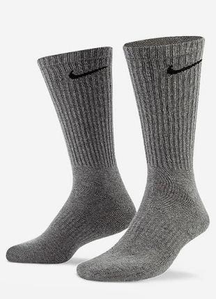 Шкарпетки носки 6 пар nike everyday cushion crew 6 gray  > m-l < оригінал! акція!!