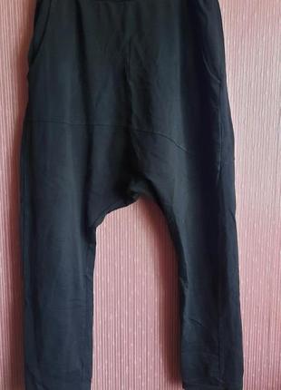 Дизайнерские итальянские штаны со спущеной матней низким шаговым швом,слонкой как rundholz rick owen gortz  made in italy7 фото