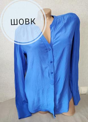 Шелковая блуза hugo boss нарядная блузка рубашка шелк1 фото