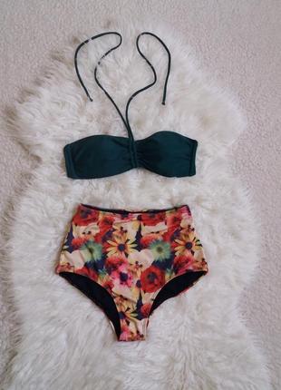 Збірний купальник з високими плавками