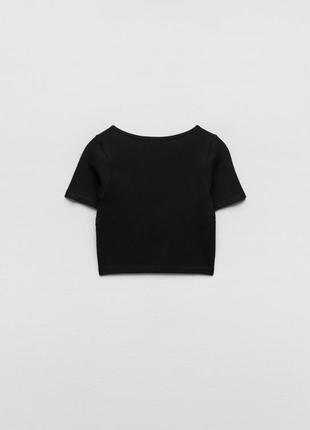 Zara бесшовный топ в рубчик, футболка, майка, спортивный лиф6 фото
