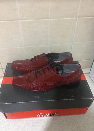 Туфлі, оксфорди,бордові, кежуали