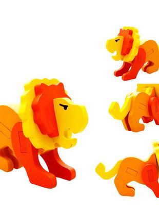 Цветные сборные 3d модели фигур животных4 фото