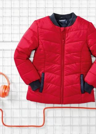 Куртка демисезонная водоотталкивающая и ветрозащитная для девочки pepperts 343033 122 см (6-7 years) красный3 фото