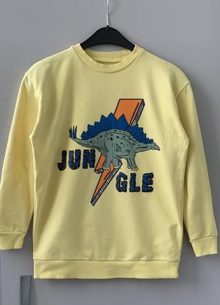 Бавовняний світшот з динозавром