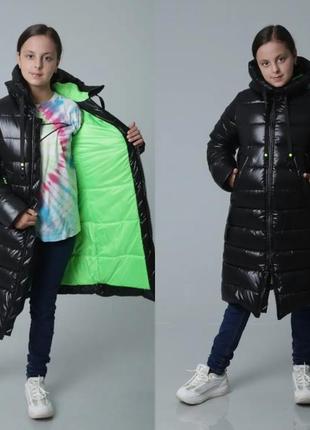 Зимова куртка-телевізор для дівчинки «пандора», розміри на зріст 158