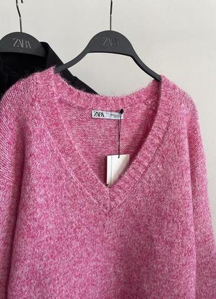 Шикарный удлиненный свитер zara2 фото