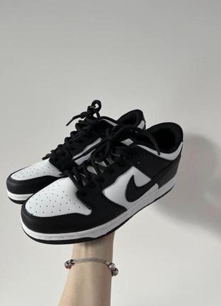 Кроссовки nike sb dunk low black white7 фото