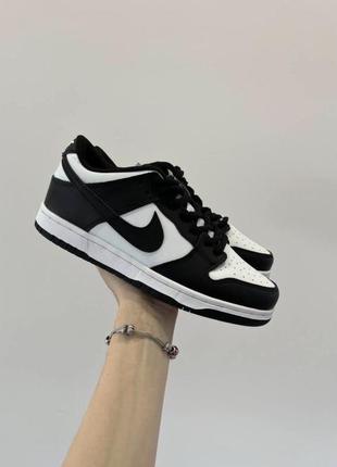 Кроссовки nike sb dunk low black white10 фото