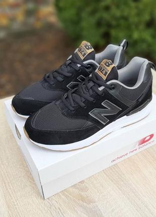 Кроссовки мужские new balance 574 черненные / кроссовки мужские Бурный баланс черные кроссы