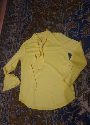 Блузка офісна лимонного кольору2 фото