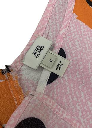 Плаття міді ніжно рожеве принт, волани, на бретелях9 фото