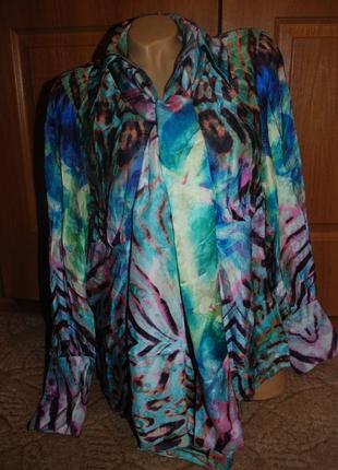 Ексклюзивна шовкова блуза з шарфиком