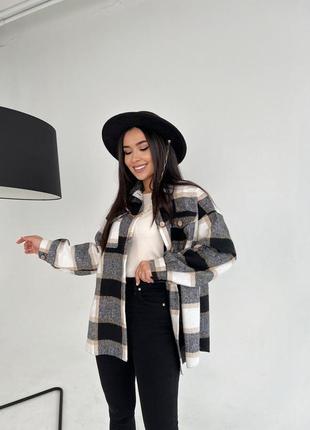 Сорочка жіноча в клітинку чорна-шоколад xs, s, m, l7 фото