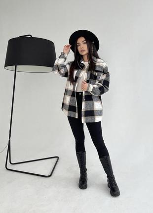 Сорочка жіноча в клітинку чорна-шоколад xs, s, m, l5 фото