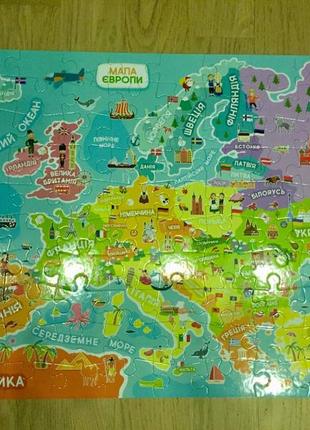 Пазл dodo мапа європи / українська мова/100 елементів/вік 5+ 4