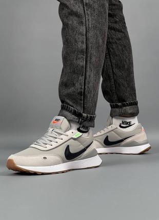 🔥мужские кроссовки nike waffle grey black