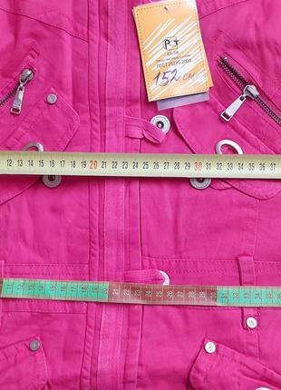 Куртка длинная пальто на девочку розовая - 140 146 1525 фото