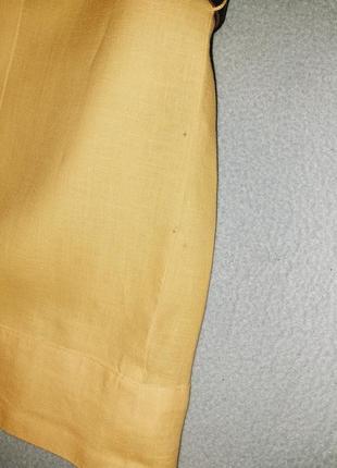 Женская летняя льняная блуза marks &amp; spencer u910 44р., лён8 фото
