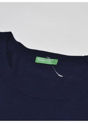 Benetton l / дуже легкий преміальний темно синій джемпер з додаванням віскози