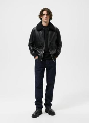 Кожанка бомбер zara