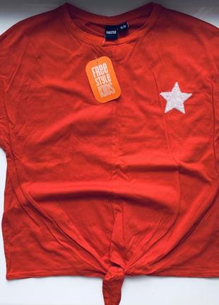 Футболка на зав’язках, червона, зірка, красная футболка на завязках, звезда