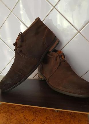 Ботинки, туфли(zara) 44-45, замш-нубук .