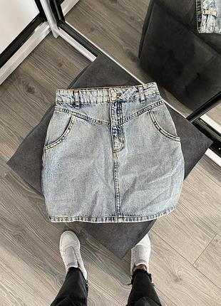 Джинсовая мини деним от denim co