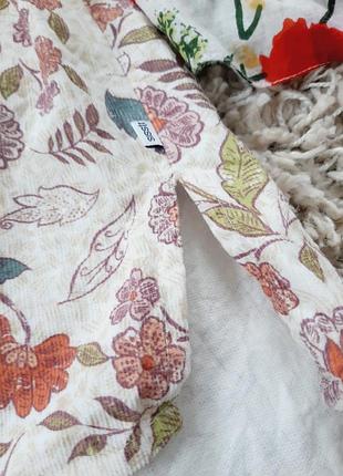 Стильная вельветовая рубашка в цветочный принт, sister volution, p. s-м8 фото