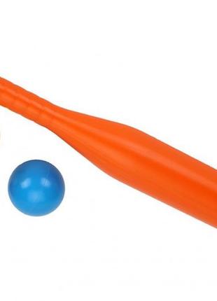 Ігровий набір бейсбол 4968txk, 3 м'ячики з битою (помаранчевий)