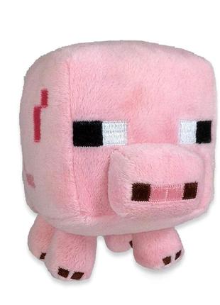М'яка іграшка minecraft «порося» baby pig 16 см